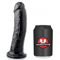Gode Réaliste Eliott Noir - Courbé - Ventouse / Harnais - 18 cm / Ø 4,5 cm - Hardtoys