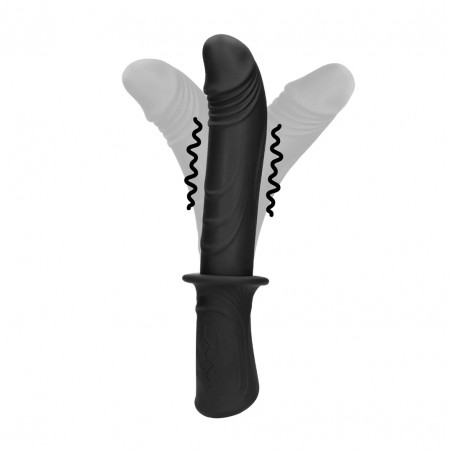 Gode Flexible Vibrant Avec Poignée Handheld - Anal Ou Vaginal - Rechargeable - 17 cm / Ø De 3,8 A 4,8 cm - Ouch