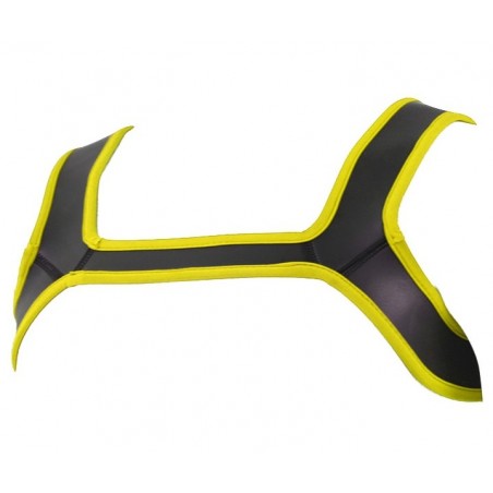 Harnais Pour Homme Neo Harness - Néoprène Noir Liseré Jaune - Tailles : S/M - L/XL - Rude Rider
