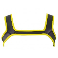 Harnais Pour Homme Neo Harness - Néoprène Noir Liseré Jaune - Tailles : S/M - L/XL - Rude Rider