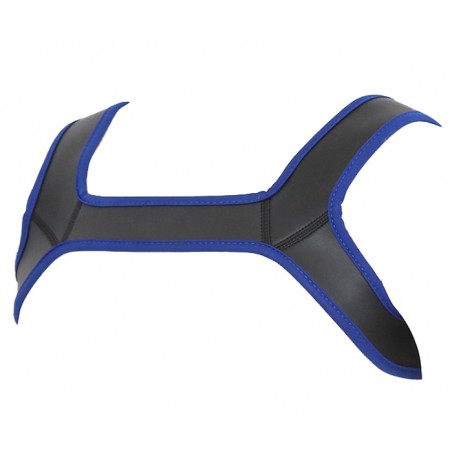 Harnais Pour Homme Neo Harness - Néoprène Noir Liseré Bleu - Tailles : S/M - L/XL - Rude Rider
