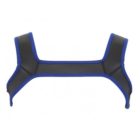 Harnais Pour Homme Neo Harness - Néoprène Noir Liseré Bleu - Tailles : S/M - L/XL - Rude Rider