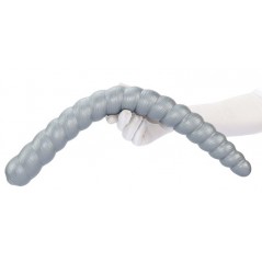 Double Gode Narvax - Dong En Silicone Gris - Boules Ondulées - 52 Cm / Ø De 3,4 A 5,2 Cm - DoublePlayz