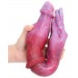 Double Gode XXL De Luxe Duo Hand Monster Rose Et Violet - Dong A 2 Côtés - 42 Cm / Ø 7,5 Cm Et 6 Cm - DoublePlayz