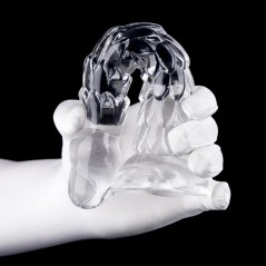 Gode Scales Mush M Transparent - A Ventouse - Relief En Ecailles - Tête De Serpent - 17 cm / Ø De 3 A 4 cm - ClearnyHorny