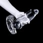 Gode Koenigle XL Transparent - A Ventouse - Forme Animale Avec Base En Que De Poule - 26 cm / Ø 9 cm - ClearnyHorny