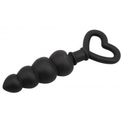 Chapelet Anal Luv Beads Probe - Silicone Noir - 4 Billes - Flexible - Etanche - 11 cm / Ø De 2,3 cm A 3,3 cm - Chisa Novelties