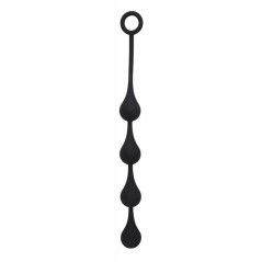 Chapelet Anal Penetrator S Noir - 4 Billes En Forme De Gouttes - Flexible - Etanche - 29 cm / Ø 3 cm - Chisa Novelties