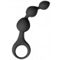 Chapelet Anal Triple Teaser Noir - 3 Billes En Forme De Gouttes - Flexible - Etanche - 11cm / Ø De 1,8 cm A 3,3 cm - Easy Toys