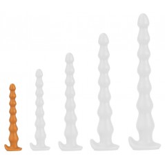 Plug Anal Flexible - Chap Beads S Orange - 7 Boules - Waterproof - 22 cm / Ø De 2 Cm A 3 Cm - TheAssGasm