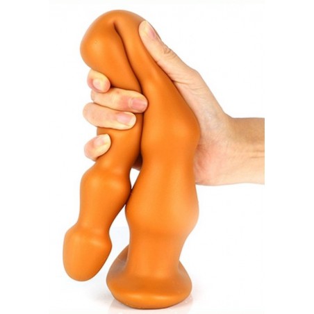 Plug Anal Flexible - Chap Beads L Orange - 7 Boules - Waterproof - 34 cm / Ø De 3,5 Cm A 5,5 Cm - TheAssGasm