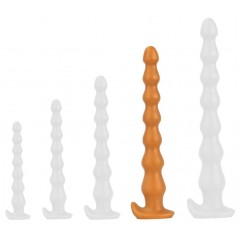 Plug Anal Flexible - Chap Beads XL Orange - 7 Boules - Waterproof - 46 Cm / Ø De 4 Cm A 6 Cm - TheAssGasm