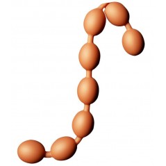 Chapelet Anal Bolz S Orange - Taille Small - 8 Boules Souples - Flexible - Etanche - 46 cm / Ø 3,7 cm - TheAssGasm