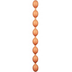 Chapelet Anal Bolz M Orange - Taille Médium - 8 Boules Souples - Flexible - Etanche - 56 cm / Ø 4,7 cm - TheAssGasm