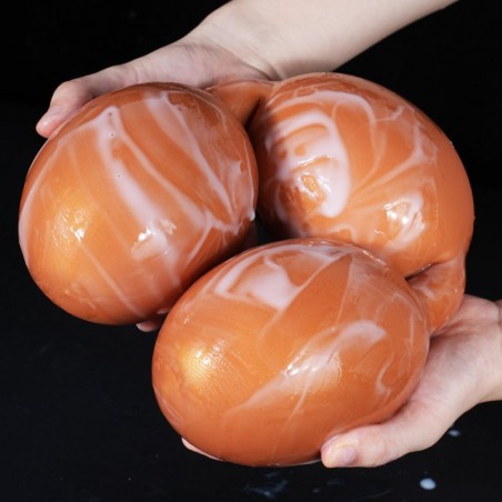 Chapelet Anal Bolz XXXXL Orange - Taille 4 XL - 3 Boules Souples - Flexible - Etanche - 44 cm / Ø 9,7 cm - TheAssGasm