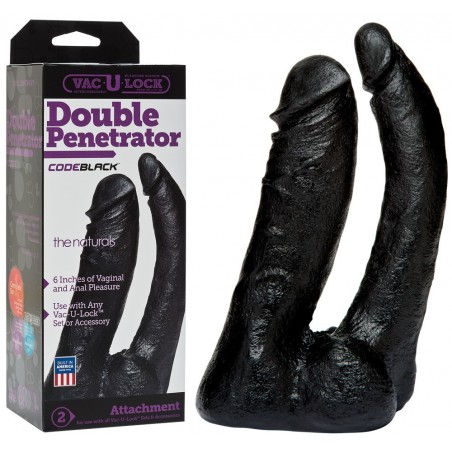 Gode Double Réaliste Vac U Lock Noir