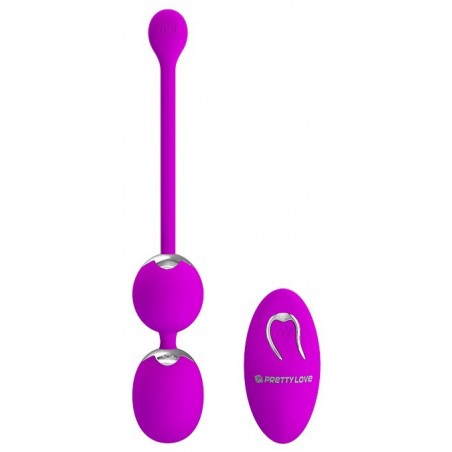 Boules de Geisha Willie - Rechargeables - Télécommandées - 20 cm / Ø 3,2 cm- Violet - Baile
