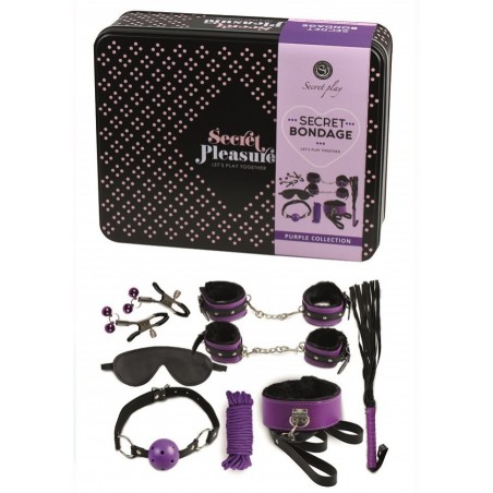 Coffret Secret Bondage 10 pcs Couleur Pourpre by Secret Play